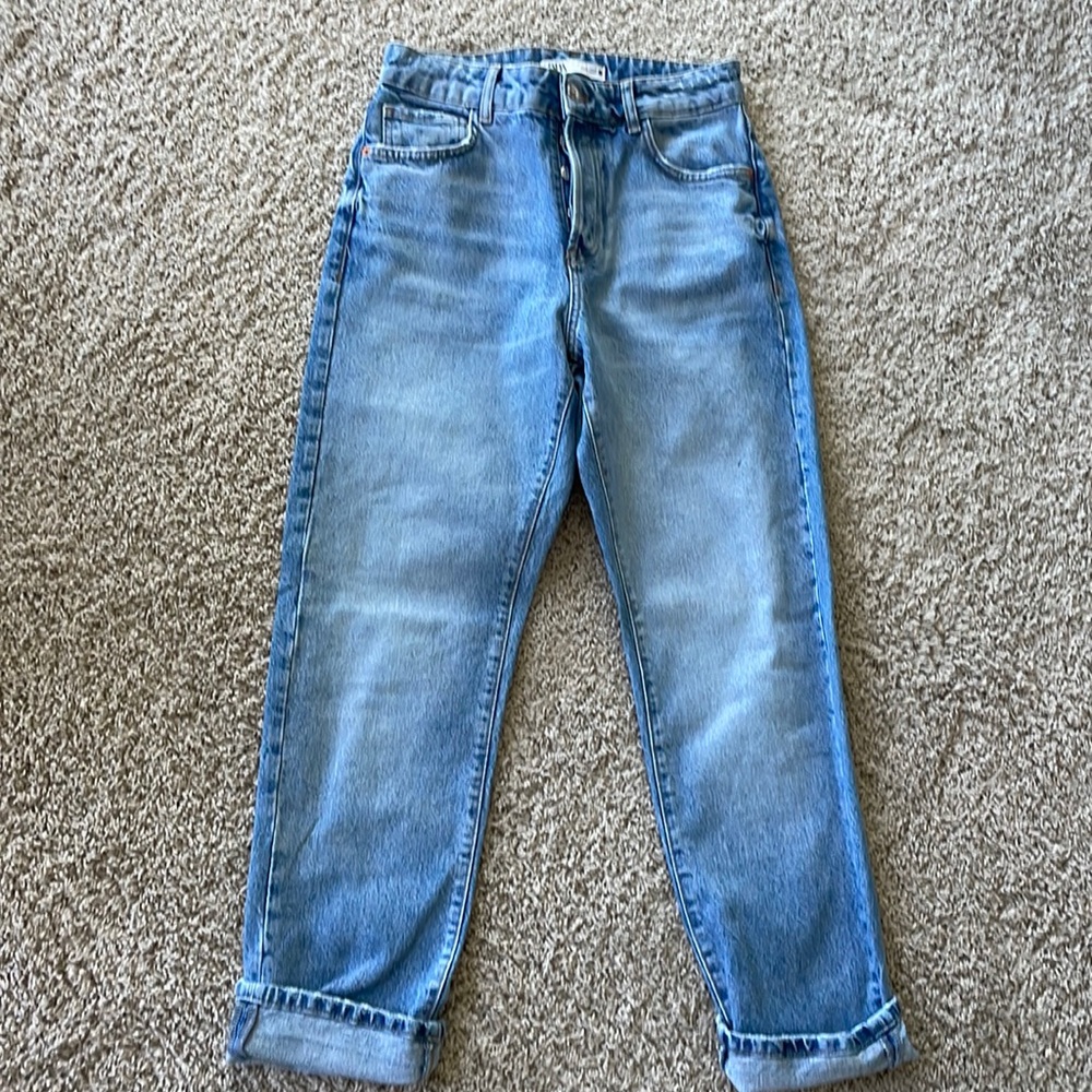 Zara blue boyfriend jeans